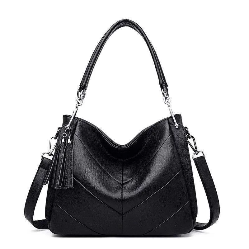Damen Handtaschen Quaste Leder Luxus Handtaschen Frauen Taschen Designer Hochwertige Schulter Umhängetaschen