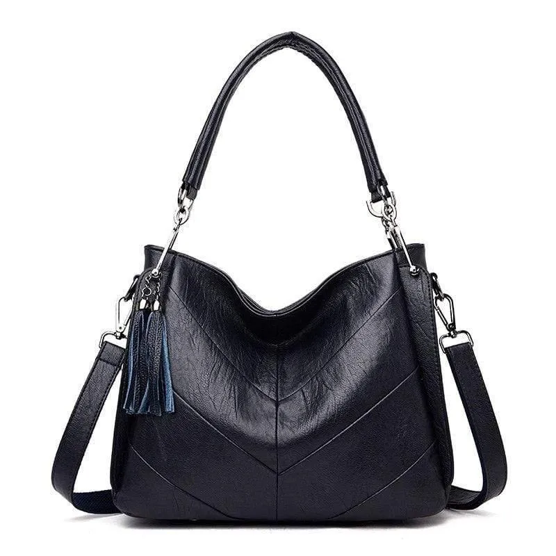 Damen Handtaschen Quaste Leder Luxus Handtaschen Frauen Taschen Designer Hochwertige Schulter Umhängetaschen