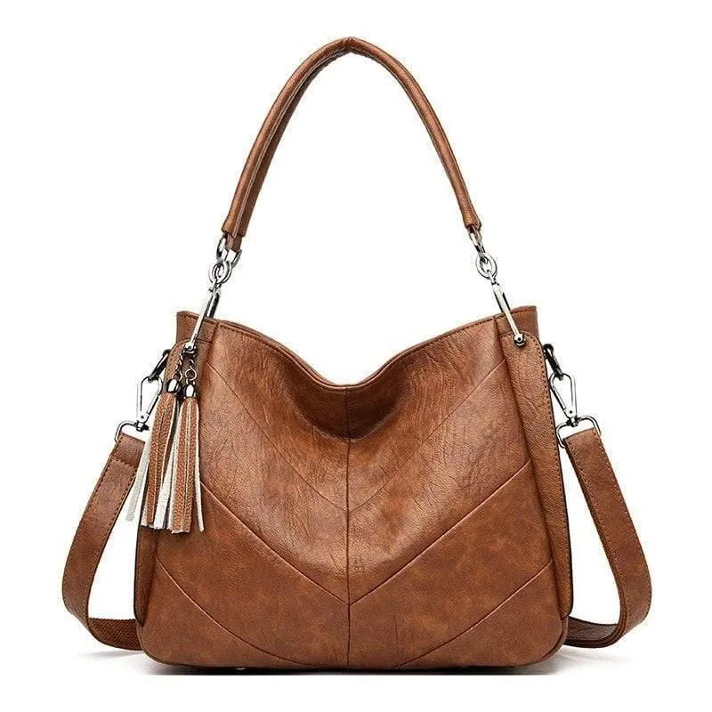 Damen Handtaschen Quaste Leder Luxus Handtaschen Frauen Taschen Designer Hochwertige Schulter Umhängetaschen
