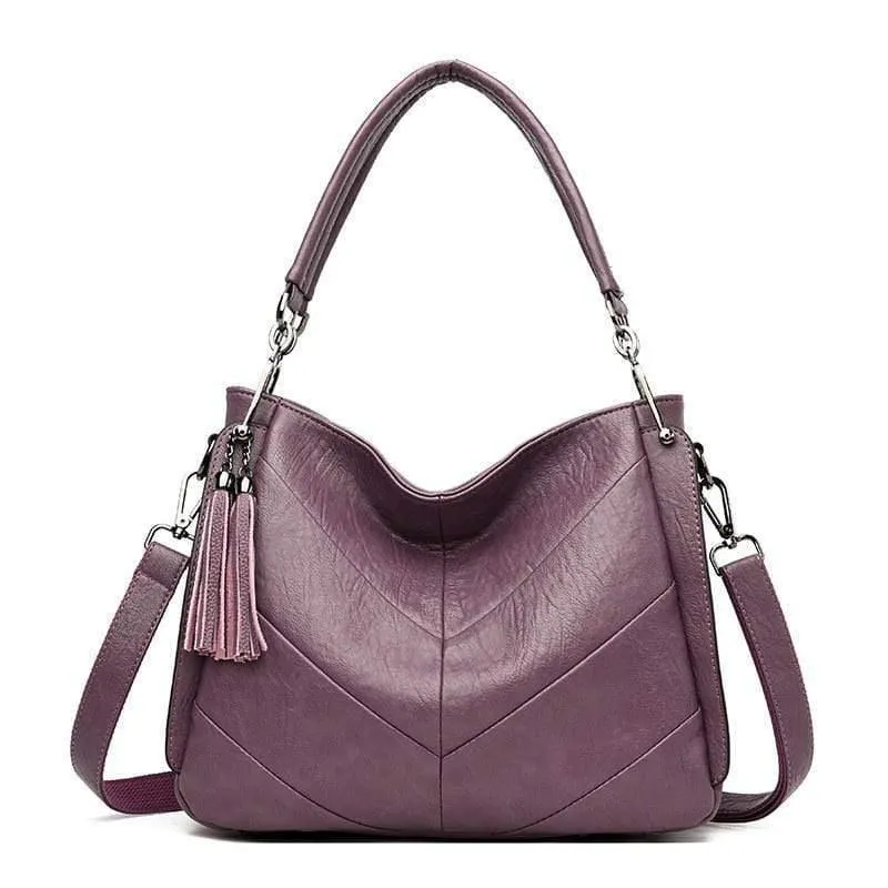 Damen Handtaschen Quaste Leder Luxus Handtaschen Frauen Taschen Designer Hochwertige Schulter Umhängetaschen