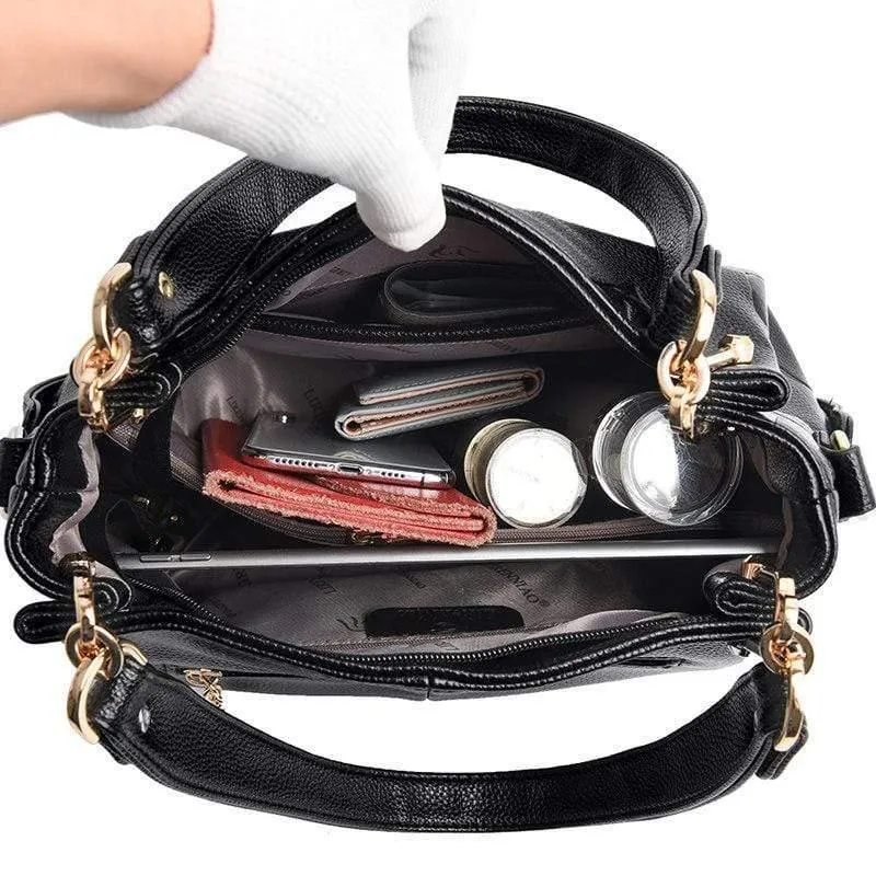 Echte Ledertaschen Damen Luxus Handtaschen Damen Designer Handtasche Große Kapazität Einzelschulter