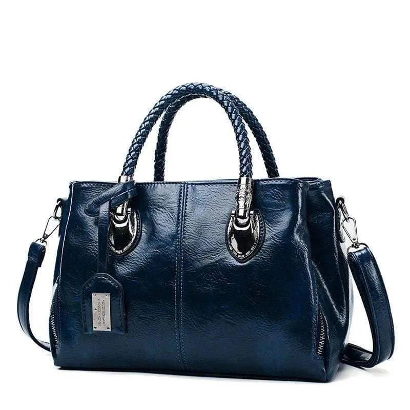 Marke Vintage Ölwachs Leder Damen Handtaschen Designer Luxus Handtaschen Damen Umhängetaschen
