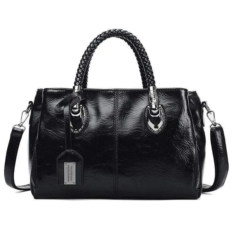 Marke Vintage Ölwachs Leder Damen Handtaschen Designer Luxus Handtaschen Damen Umhängetaschen