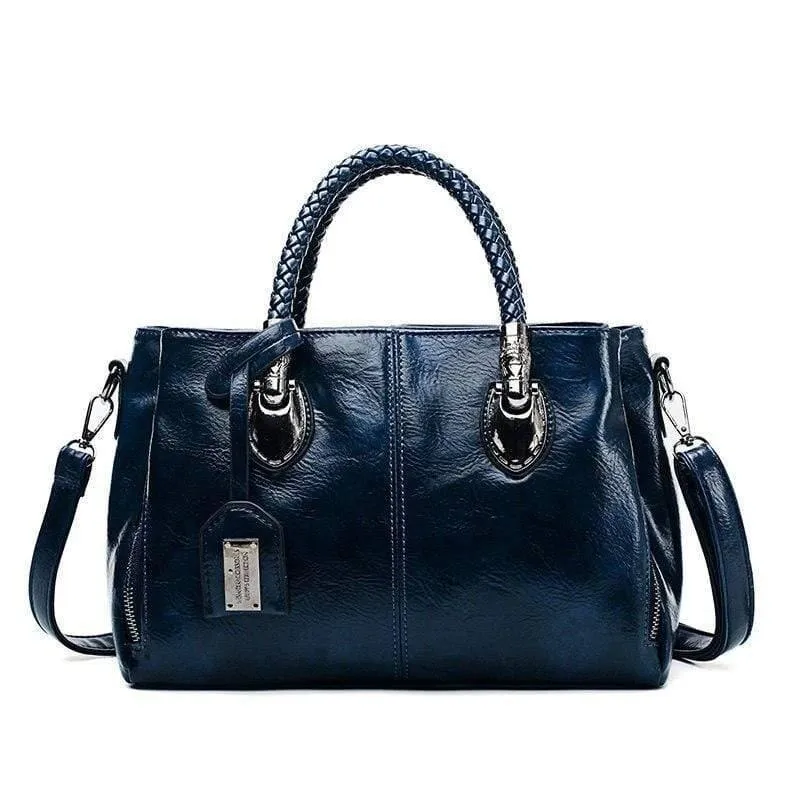 Marke Vintage Ölwachs Leder Damen Handtaschen Designer Luxus Handtaschen Damen Umhängetaschen