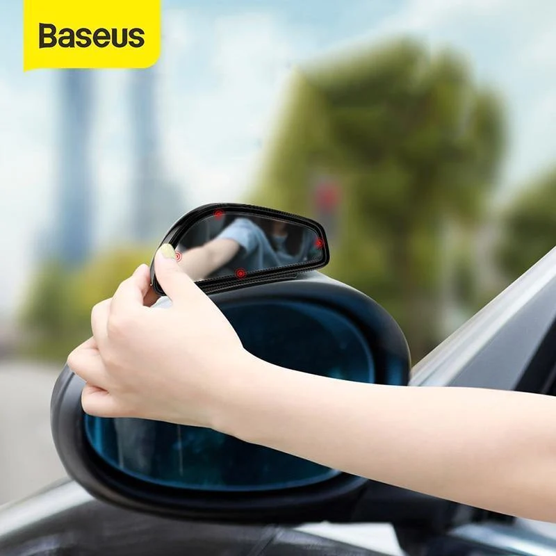 Baseus 1 Paar Auto Blind Spot Spiegel Auto Rückspiegel Zusatzspiegel HD Großansicht Konvex Glas Weitwinkel Rückspiegel