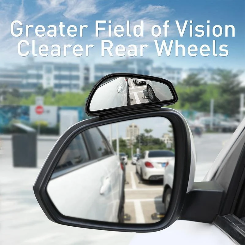 Baseus 1 Paar Auto Blind Spot Spiegel Auto Rückspiegel Zusatzspiegel HD Großansicht Konvex Glas Weitwinkel Rückspiegel