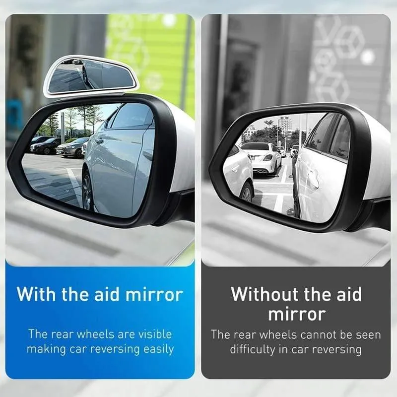 Baseus 1 Paar Auto Blind Spot Spiegel Auto Rückspiegel Zusatzspiegel HD Großansicht Konvex Glas Weitwinkel Rückspiegel