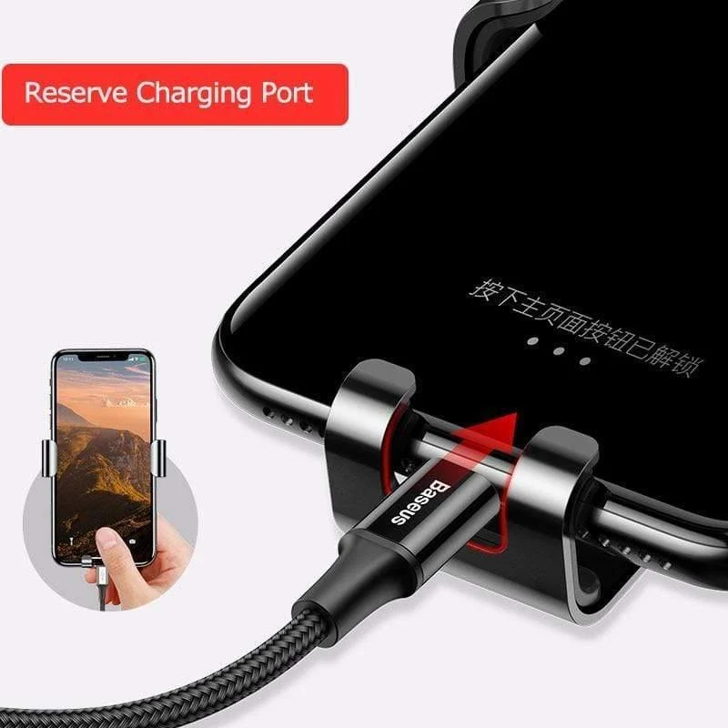 Baseus Metall Auto Handyhalterung für iPhone Samsung Faltbare Schwerkraft Handyhalterung für Dashboard Paste Autohalter Stand