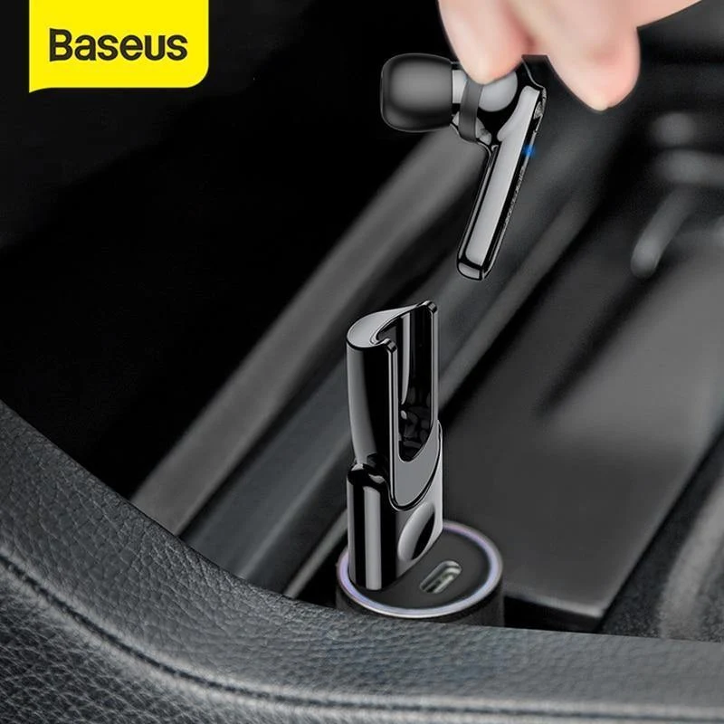 Baseus Magnetic Charging Bluetooth-Kopfhörer Single Business Talking Bluetooth-Ohrhörer für das Telefon im Auto mit kostenloser Ladebasis