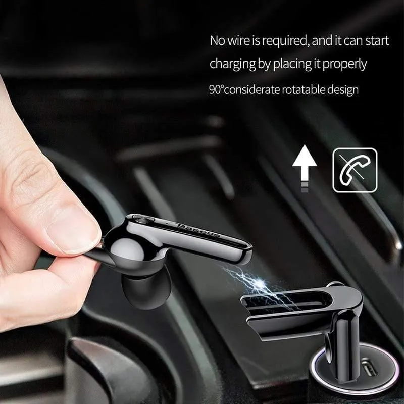 Baseus Magnetic Charging Bluetooth-Kopfhörer Single Business Talking Bluetooth-Ohrhörer für das Telefon im Auto mit kostenloser Ladebasis