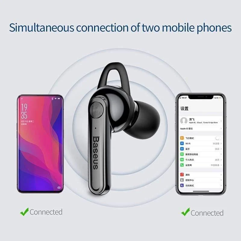 Baseus Magnetic Charging Bluetooth-Kopfhörer Single Business Talking Bluetooth-Ohrhörer für das Telefon im Auto mit kostenloser Ladebasis