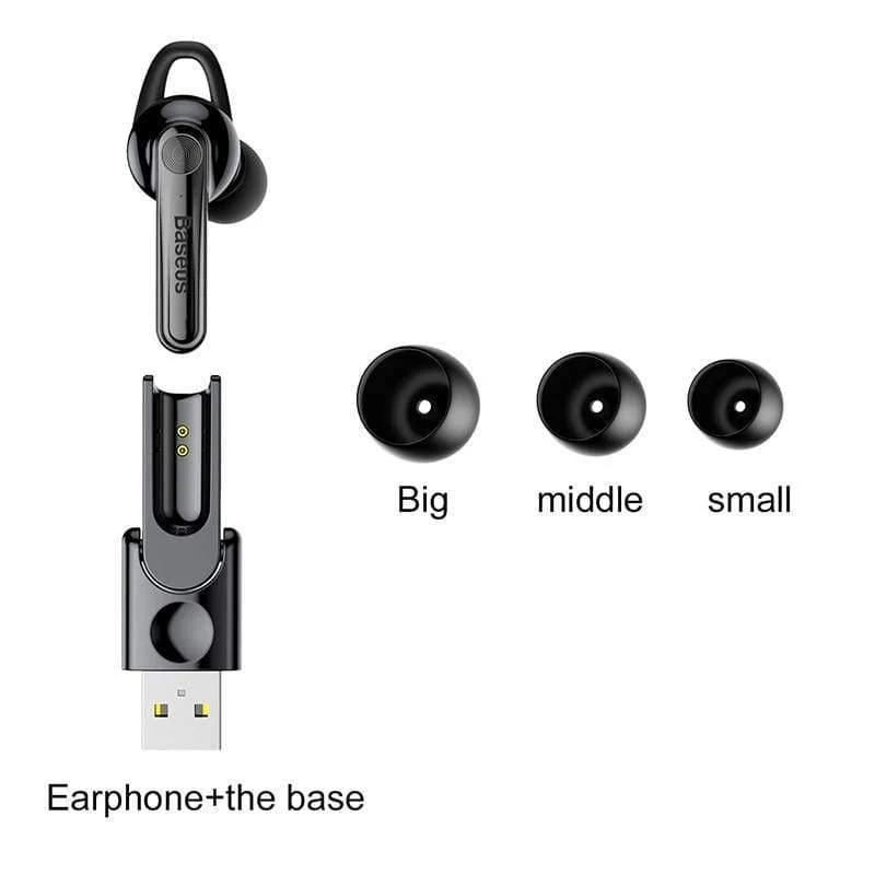 Baseus Magnetic Charging Bluetooth-Kopfhörer Single Business Talking Bluetooth-Ohrhörer für das Telefon im Auto mit kostenloser Ladebasis