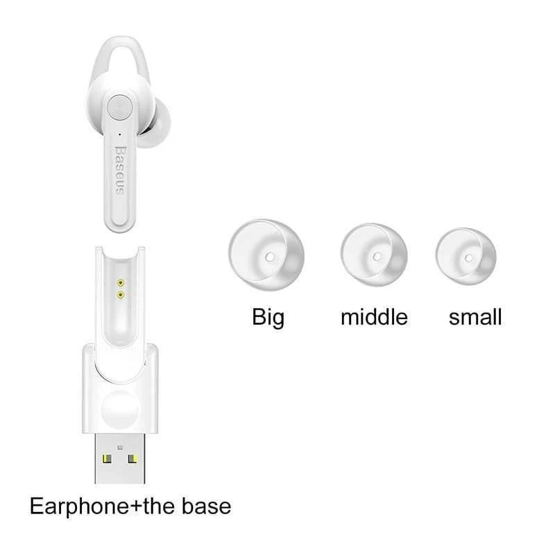 Baseus Magnetic Charging Bluetooth-Kopfhörer Single Business Talking Bluetooth-Ohrhörer für das Telefon im Auto mit kostenloser Ladebasis