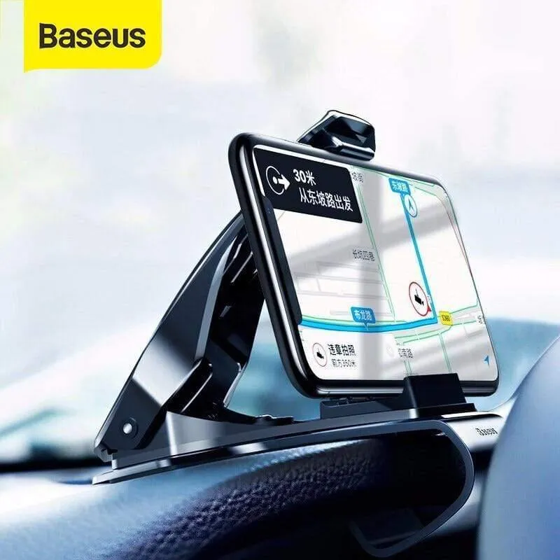 Baseus Dashboard Autotelefonhalter für iPhone X Verstellbarer Halter für Cliphalterung für Samsung Phone Grip Handyhalterständer (schwarz)