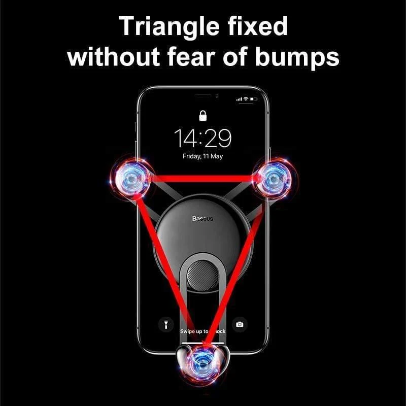 Baseus Autotelefonhalter Gravity Air Vent Mount Handyhalter Ständer für Android Smartphone mit USB C Kabel für Samsung