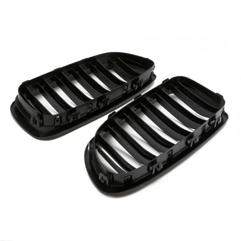 1 Paar schwarz glänzend Nierengrill Renngitter Dual Line Für BMW F10 F11 F18 5er M5 Auto Außenteile