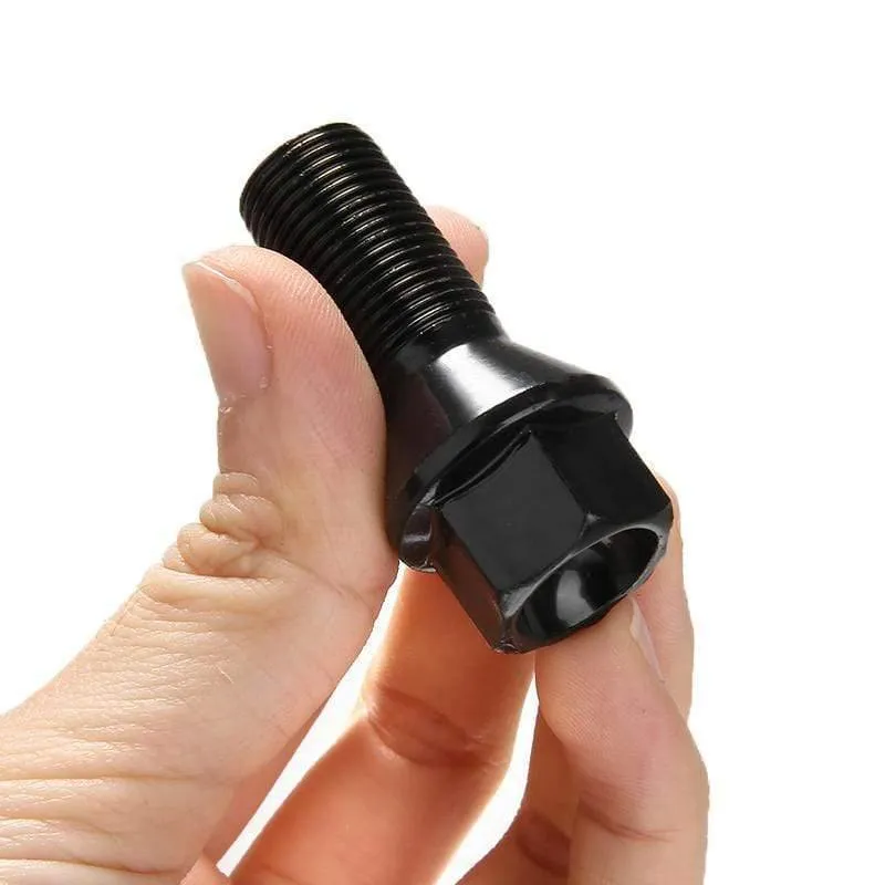 4 stücke M14x1.25 Schwarz Stahl Rad Lug Bolt Mutter Für BMW X3 X5 E70 E71 F20 F25 36136781151 Zubehör teile