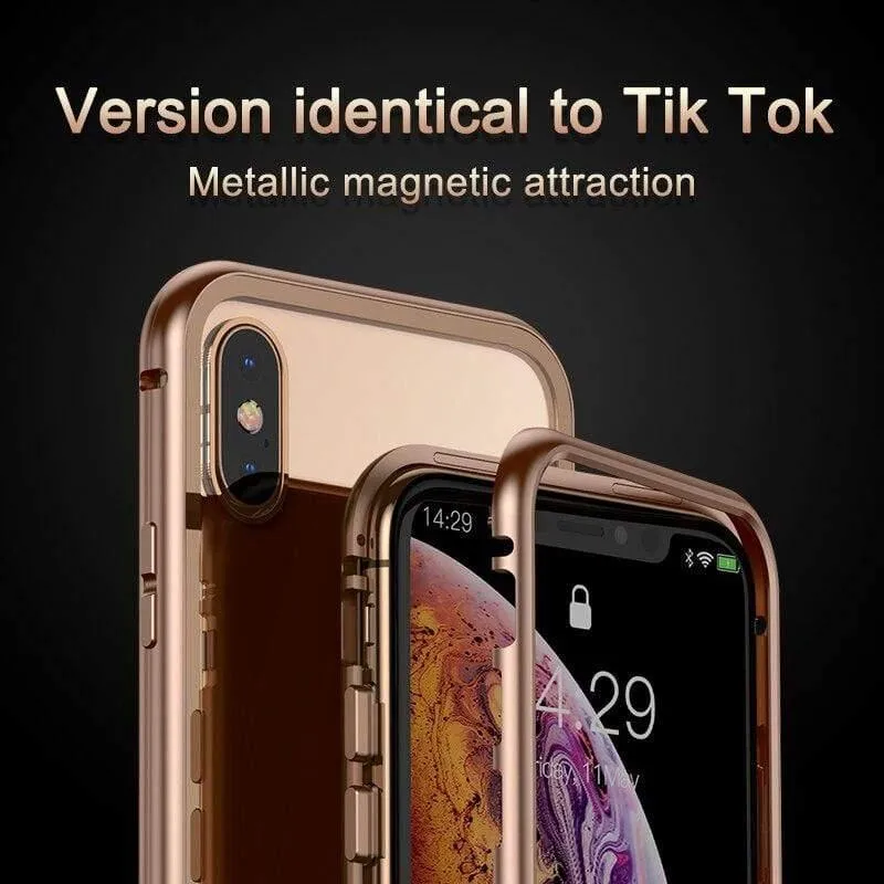 Baseus Magnetische Adsorption Flip Fall Für iPhone XR Xs Max Xs Metall Fram Gehärtetes Glas Fall Für iPhone Xs 2018 telefon Coque Abdeckung