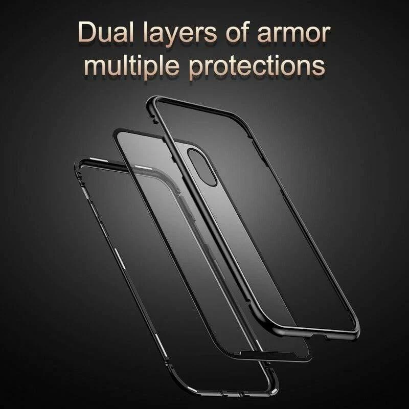 Baseus Magnetische Adsorption Flip Fall Für iPhone XR Xs Max Xs Metall Fram Gehärtetes Glas Fall Für iPhone Xs 2018 telefon Coque Abdeckung