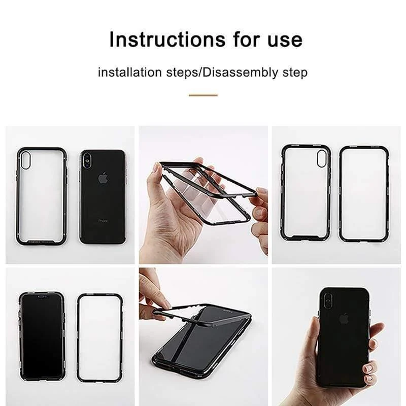 Baseus Magnetische Adsorption Flip Fall Für iPhone XR Xs Max Xs Metall Fram Gehärtetes Glas Fall Für iPhone Xs 2018 telefon Coque Abdeckung