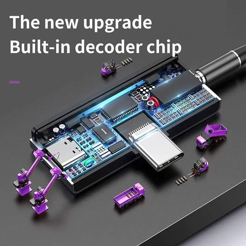 Baseus L57 USB Typ C Adapter USB C bis 3.5 mm AUX Kopfhörer Kopfhörer Adapter mit PD 18W Schnellladung für Typ C Jack Phone
