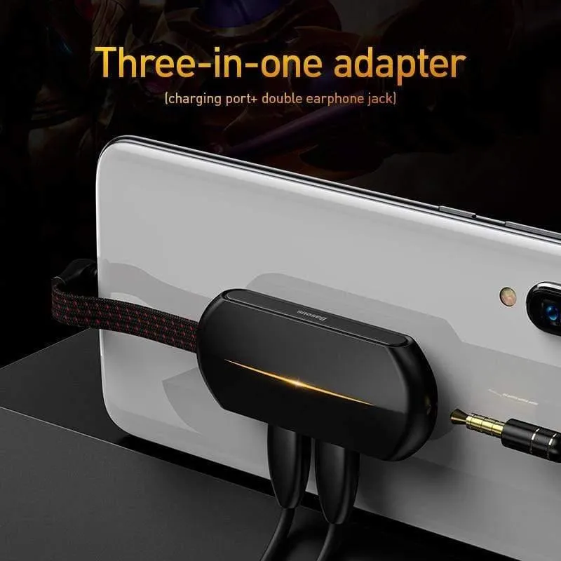 Baseus L49 Typ c PD 18W Schnellladeadapter otg USB Typ c Kopfhöreradapter für Smartphones (SCHWARZ)