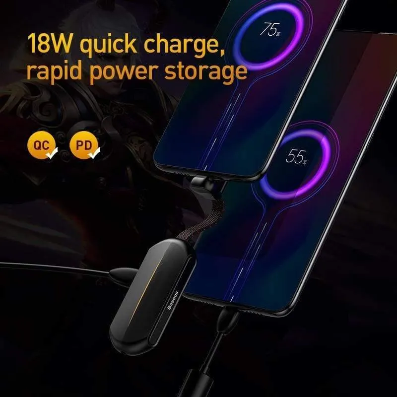 Baseus L49 Typ c PD 18W Schnellladeadapter otg USB Typ c Kopfhöreradapter für Smartphones (SCHWARZ)