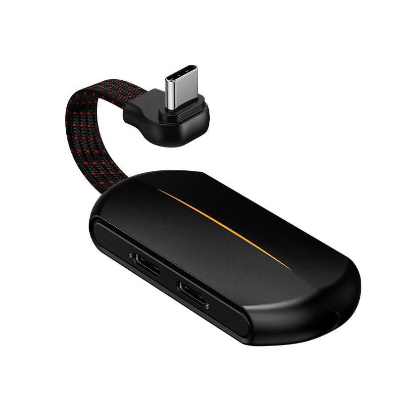 Baseus L49 Typ c PD 18W Schnellladeadapter otg USB Typ c Kopfhöreradapter für Smartphones (SCHWARZ)