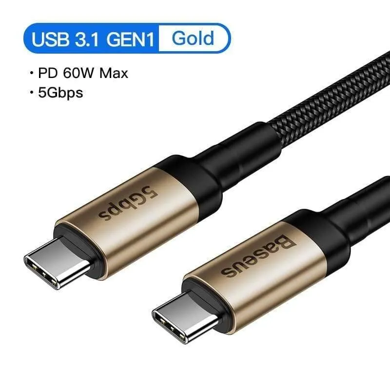Baseus USB 3.1 Typ C zu USB Typ C Kabel für Samsung S9 S10 Xiaomi Schnellladung 4.0 PD 100W Schnellladegerät HDMI-Kabel für MacBook