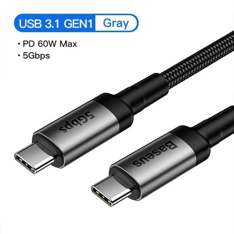 Baseus USB 3.1 Typ C zu USB Typ C Kabel für Samsung S9 S10 Xiaomi Schnellladung 4.0 PD 100W Schnellladegerät HDMI-Kabel für MacBook