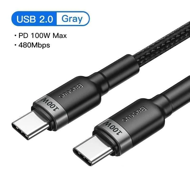 Baseus USB 3.1 Typ C zu USB Typ C Kabel für Samsung S9 S10 Xiaomi Schnellladung 4.0 PD 100W Schnellladegerät HDMI-Kabel für MacBook