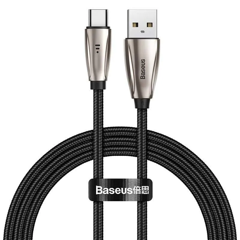 Baseus USB Typ C Kabel für Samsun S9 S10 Schnellladung 3.0 USB C Kabel für Xiaomi Redmi Note 8 Pro LED USB Typ USB-C Kabel