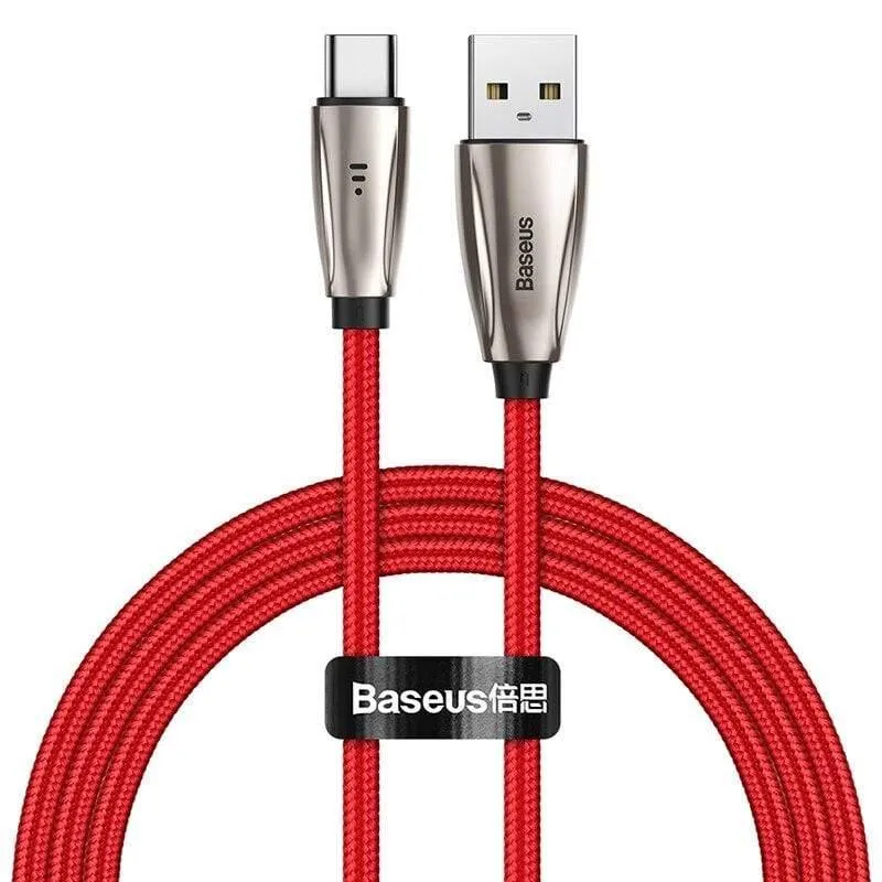 Baseus USB Typ C Kabel für Samsun S9 S10 Schnellladung 3.0 USB C Kabel für Xiaomi Redmi Note 8 Pro LED USB Typ USB-C Kabel