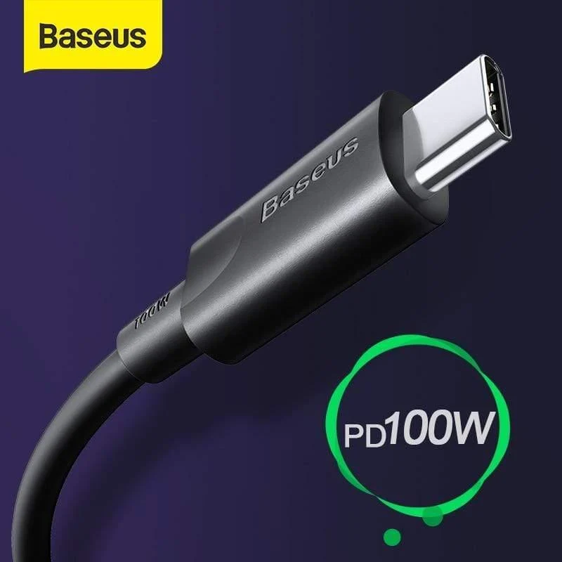 Baseus Typ C zu USB C Kabel 100W Typ C Kabel für MacBook Pro PD Schnellladekabel für Samsung S20 S10 Huawei P40 Datenkabel