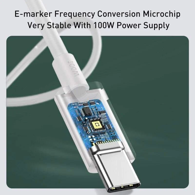 Baseus Typ C zu USB C Kabel 100W Typ C Kabel für MacBook Pro PD Schnellladekabel für Samsung S20 S10 Huawei P40 Datenkabel