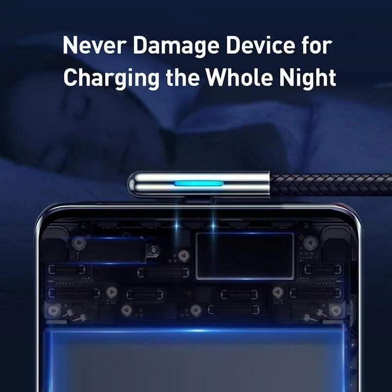 Baseus 40W USB Typ C Kabel für Huawei P30 Mate 30 Pro Schnelllade Typ C Kabel Winkel LED USB USB Kabel für Samsung S10 USB-C Kabel