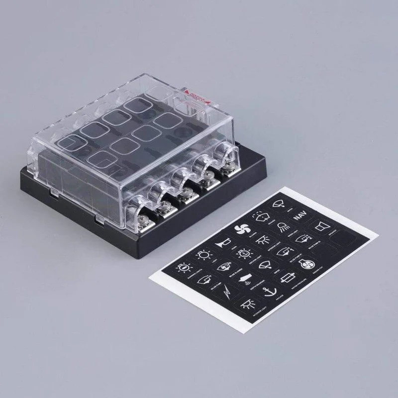 Neue 6 weg Schaltung Auto Sicherung Box Halter Schaltung Auto ATC ATO Blade Fuse Box Block Halter 32V Terminals YKS