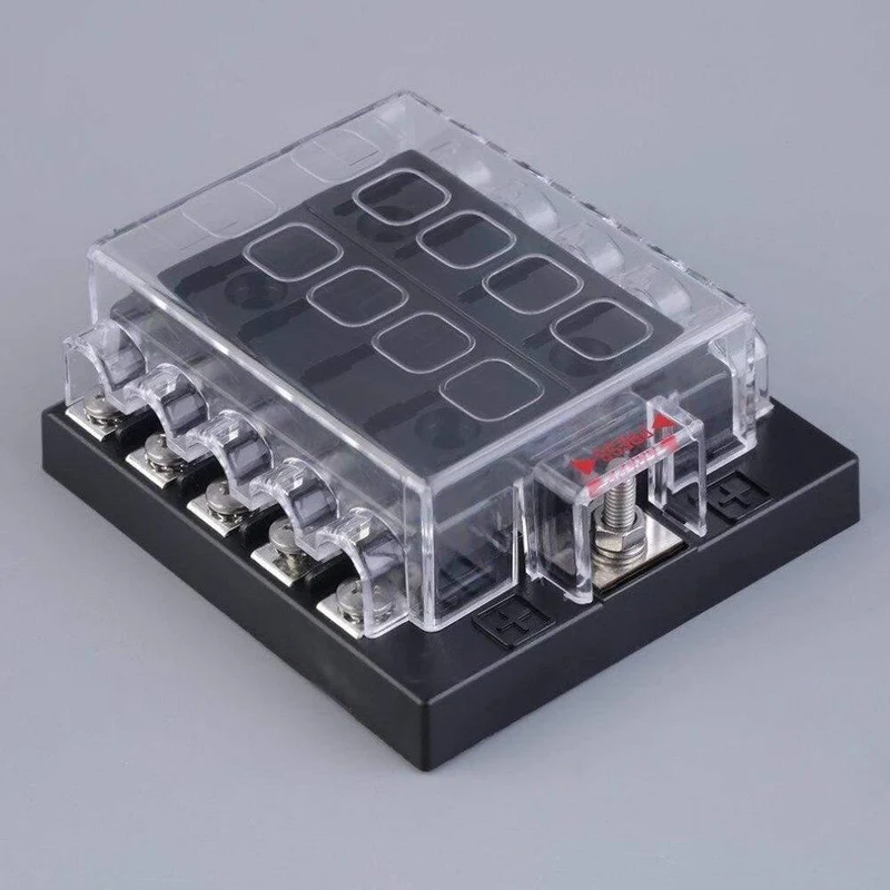 Neue 6 weg Schaltung Auto Sicherung Box Halter Schaltung Auto ATC ATO Blade Fuse Box Block Halter 32V Terminals YKS