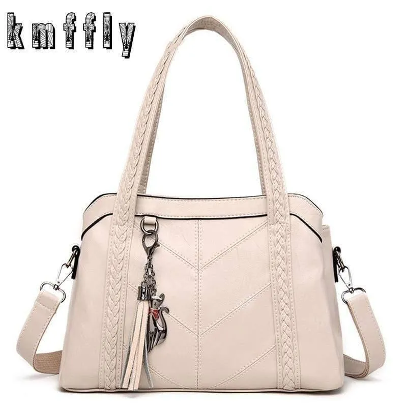 Weiche Leder Luxus Handtaschen Damen Taschen Designer Quaste Crossbody Umhängetaschen für Frauen