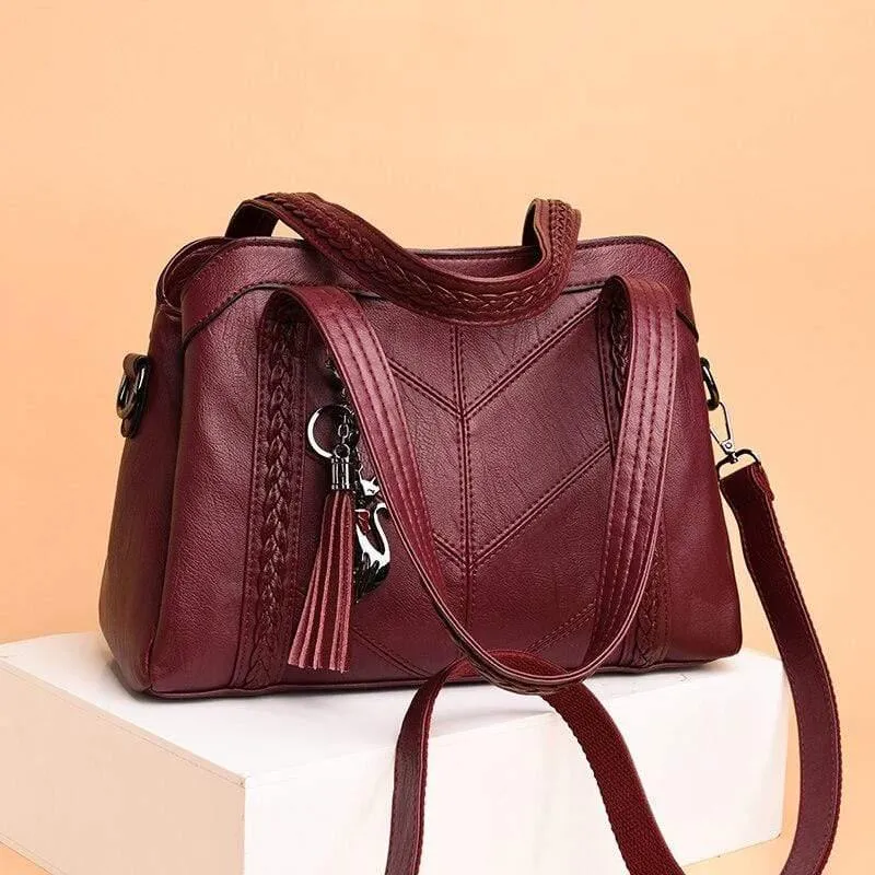 Weiche Leder Luxus Handtaschen Damen Taschen Designer Quaste Crossbody Umhängetaschen für Frauen