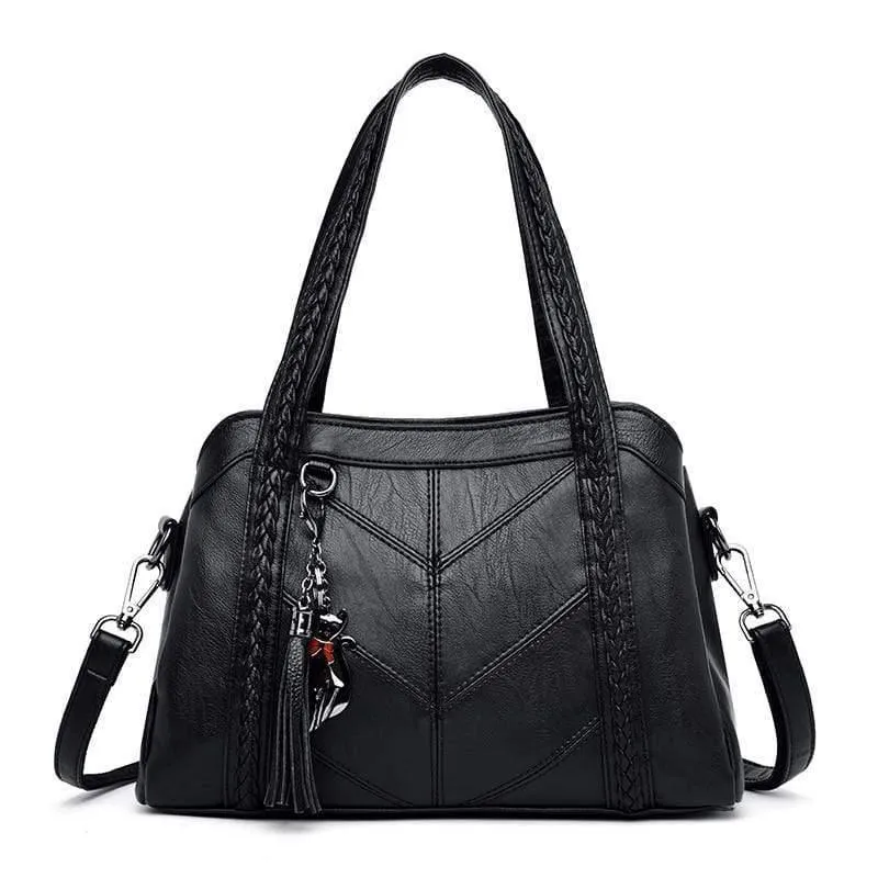 Weiche Leder Luxus Handtaschen Damen Taschen Designer Quaste Crossbody Umhängetaschen für Frauen