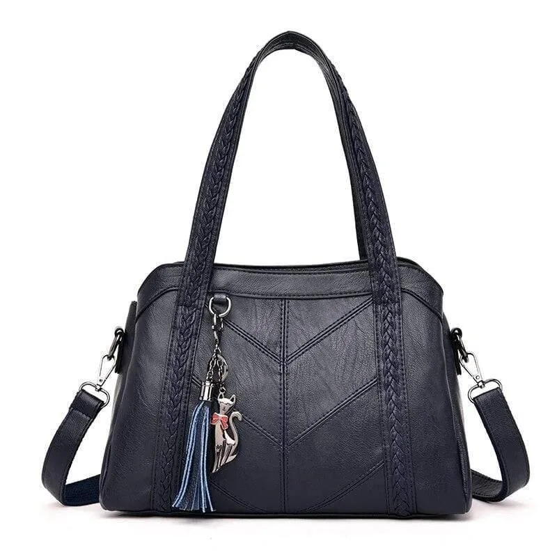 Weiche Leder Luxus Handtaschen Damen Taschen Designer Quaste Crossbody Umhängetaschen für Frauen