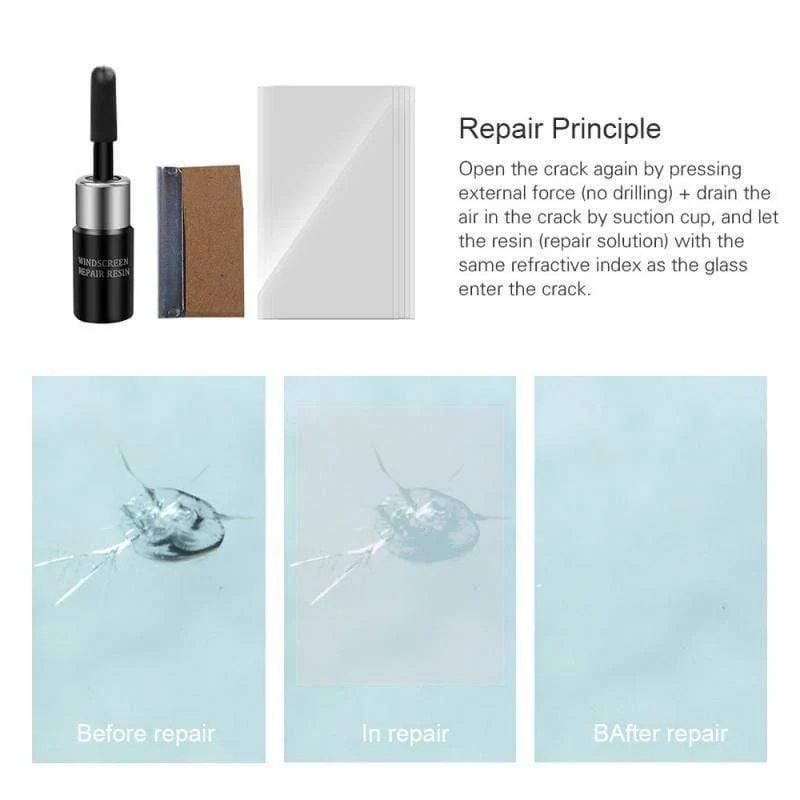 5Pcs / Set Auto Windschutzscheibe Blatt Flüssigglas Reparatur Autoglas Nano Reparatur DIY Liquid Scratch Crack Restore Fenster Reparaturwerkzeug TSLM1