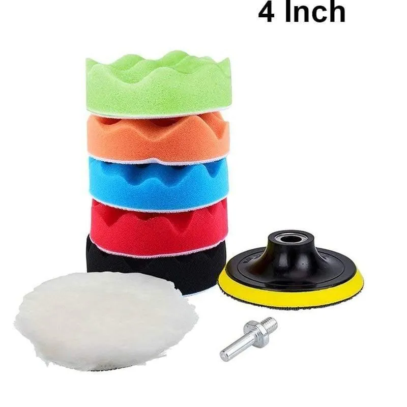 Polierpad 4''5''6''7 '' Zoll Auto Schwamm Polierpad Kit M10 M14 Gewinde Schleifpolierer Bohradapter Wachswerkzeuge Zubehör
