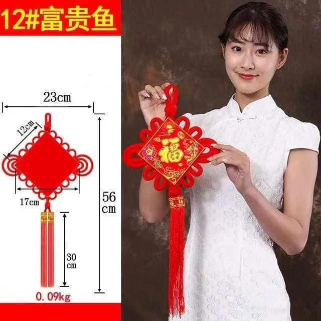 Große chinesische Knoten-Anhänger zum Frühlingsfest, chinesische Neujahrsdekorationen für Zuhause, Glück, DIY, Hochzeit, glückverheißende Geschenke