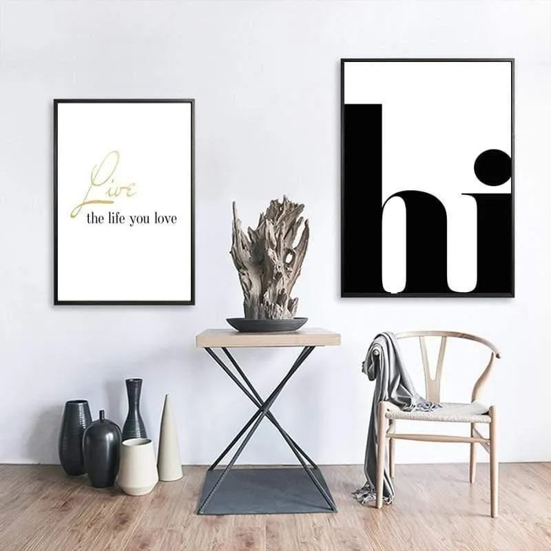 Nordic Poster Hallo Zitate Wand Kunst Leinwand Malerei Minimalistischen Poster Und Drucke Abstrakte Leinwand Druck Wand Bilder Wohnkultur