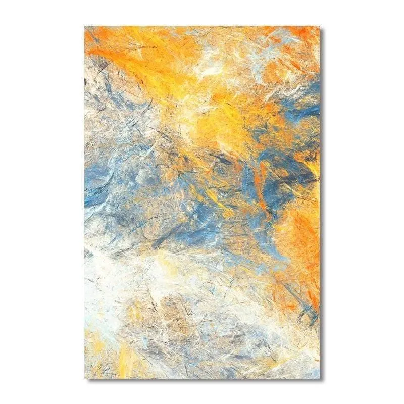Traum Blau und Gelb Abstrakte Kunst Leinwand Gemälde Modulare Bilder Wandkunst Leinwand für Wohnzimmer Dekoration Kein Gestaltet