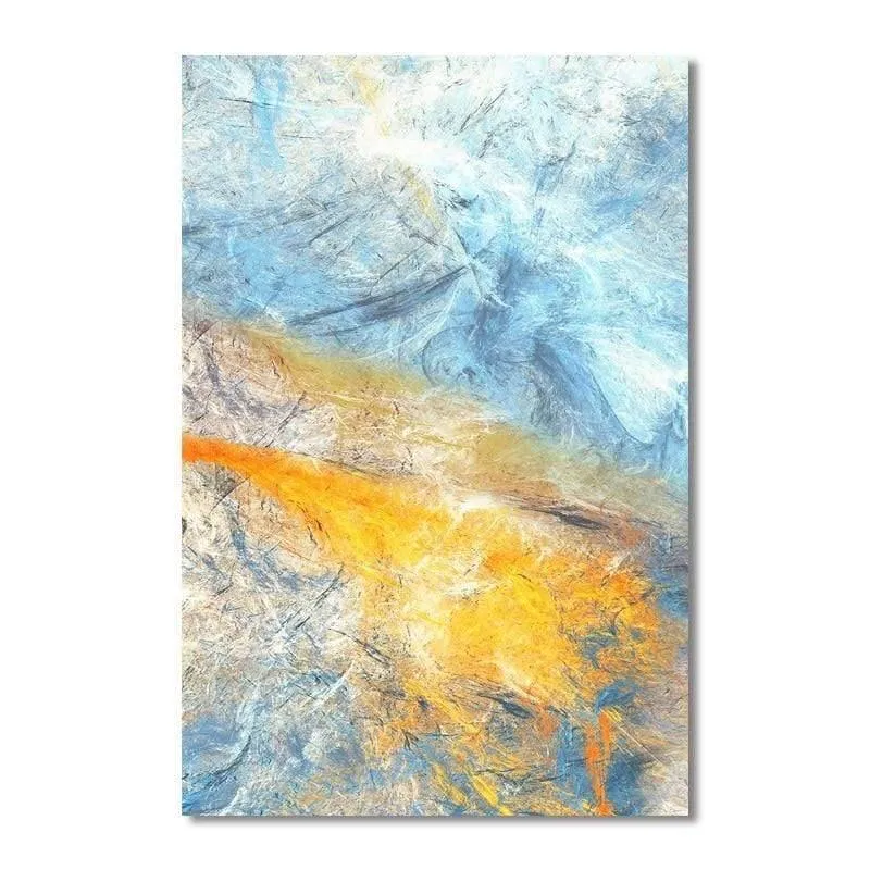 Traum Blau und Gelb Abstrakte Kunst Leinwand Gemälde Modulare Bilder Wandkunst Leinwand für Wohnzimmer Dekoration Kein Gestaltet