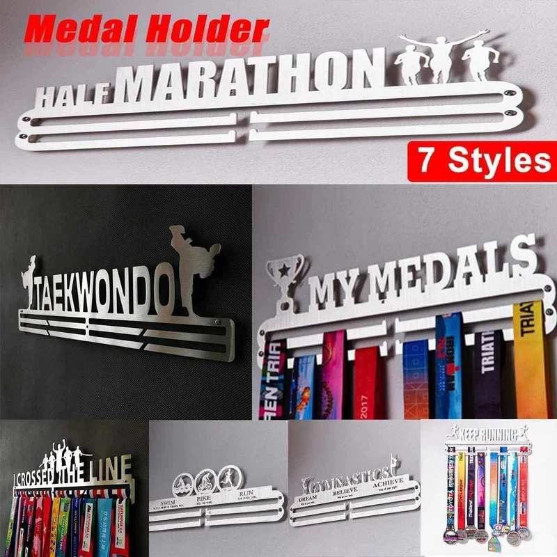Robuster Medaillenaufhänger aus Edelstahl, Medaillenhalter, Präsentationsständer, für Laufen, Schwimmen, Gymnastik, Marathons, Sportmedaille, Geschenk, Dekoration