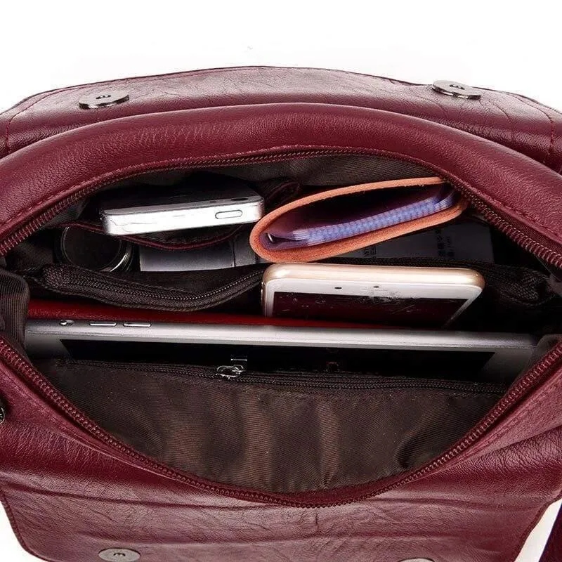 Leder Messenger Bags Sac A Haupt Umhängetaschen für Frauen Vintage Umhängetasche